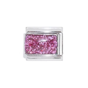 Rosa glitzerndes Glied (b) Italian Charm - passt 9mm klassischen Bettelarmbändern - Bild 1 von 1