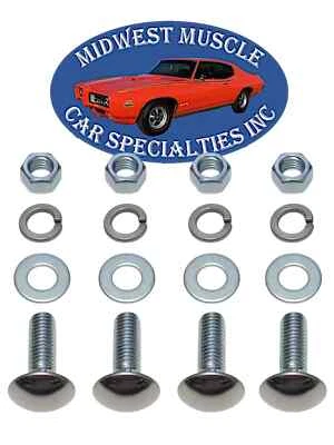 Болты для переднего заднего бампера GM GMC 1-1/8 дюйма головка 1/2 дюйма -13 резьба нержавеющая крышка 4 шт C - Изображение 1 из 4
