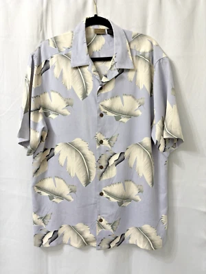 Camisa AXIST Para Hombres Hawaiana 100% Seda Manga Corta Tropical Talla Grande Foto 1 de 4