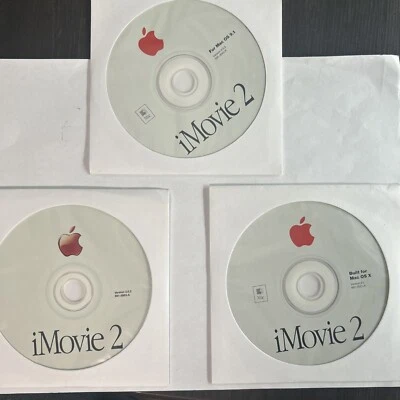 Apple iMovie 2 Lot Of 3 CDs Version 2.1 Built For Mac OS X Disc & Mac OS 9.1 - Image 1 of 4