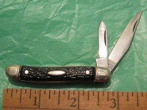 vintage USA Providence Cutlery Co. small Pocket Knife Black 2-Blades - Picture 1 of 12