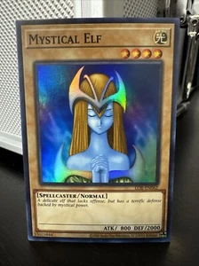 🔥 YuGiOh Mystical Elf LOB-EN062 LEGEND OF BLUE-EYES SET SUPER RARE NEAR MINT - Picture 1 of 2