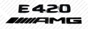 Gloss Black Emblems Badges for Mercedes-Benz E420 AMG W210 W211 W212 W213 W214 - Picture 1 of 9