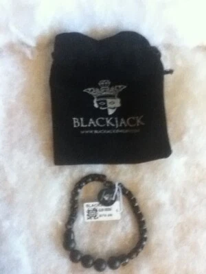 Pulseira masculina de contas de aço inoxidável BJB193ON Blackjack - Imagem 1 de 4