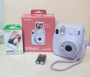 FUJIFILM INSTAX MINI 11 INSTANT CAMERA LILAC PURPLE & INSTANT FILM 10 SHEET - Picture 1 of 5