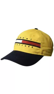 Auténtico Nuevo Tommy Hilfiger Gorra Camionero Logo Diseñador Ajustable Amarillo Algodón - Imagen 1 de 2