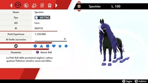 Spectrier 6 IV BR + Masterball Pokemon Sword - Shield Pokemon Spada - Scudo - Picture 1 of 3