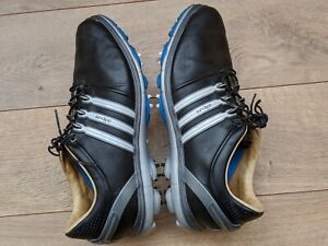 Men's 2014 adidas adipure 360 Black/White/Blue Leather Golf Shoes US 9.5 