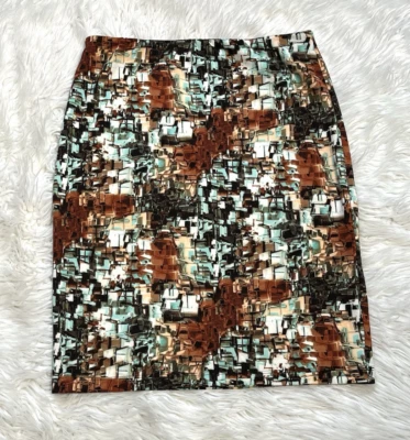 Falda Lápiz Betsey Johnson Mezcla Boho Cintura Elástica Hasta la Rodilla Elástica Talla L Foto 1 de 4