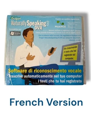 Nuance Speech Recognition Dragon Naturally Speaking 9 DVR Software, French NEW! - Image 1 of 2