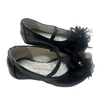 Nordstrom 5m Baby Girl Black Genuine Patent Leather Dress Shoe Elastic Holiday