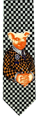 Stefano Enrici Caballero Cerdo Para hombres Seda Cuello Corbata Moda Vestido Cuadros Corbata  Foto 1 de 3