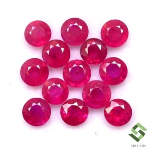 4 mm Natürlicher Rubin Rund Schnitt Menge 05 Stck. Burma Kalibriert Lose Edelsteine - Bild 1 von 6