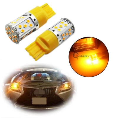2x 7440 Ámbar 10-3535-SMD LED Señal de Giro Bombillas No Requiere Resistencia  Foto 1 de 4