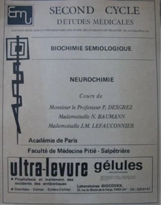DESGREZ/BAUMANN/LEFAUCONNIER biochimie semiologique EX+ - Imagen 1 de 1