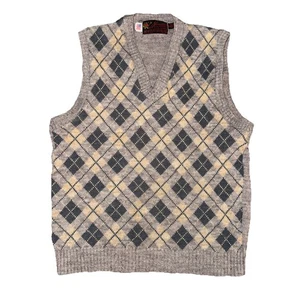 Chaleco Suéter Vintage Jersild Para Hombre Mediano Abuelo 100% Wintuk Acrílico Argyle - Imagen 1 de 9