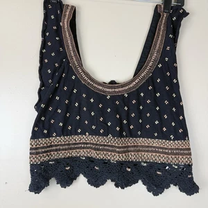 Black Free People Santorini top Women’s Size XS Bohemian Style - Picture 1 of 10