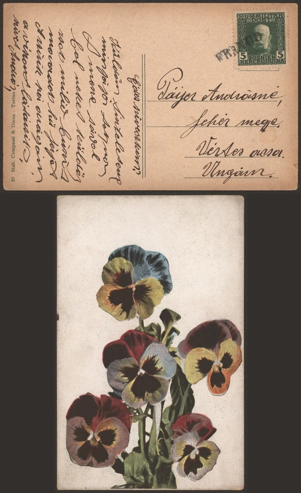 Bosnia - Field Post Postcard to Hungary C209 - Image 1 of 1