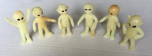 Vintage Glow In The Dark 6er Set 80’s Aliens ca. 2” je - Bild 1 von 6