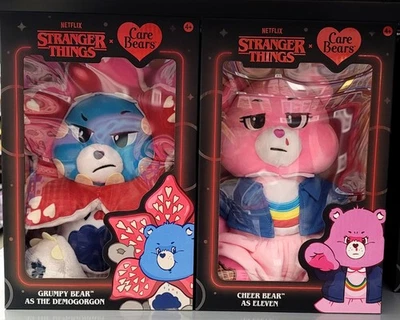 Netflix Care Bears x Stranger Things Grumpy Demogorgon & Cheer as Eleven NEW! - Image 1 of 4