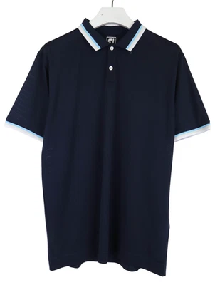 Footjoy Athletic Fit Camiseta Hombre XL Manga Corta Azul Marino Polo con Cuello - Imagen 1 de 4