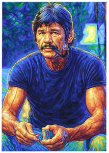 CHARLES BRONSON * Custom ACEO * Fun Novelty * CELEBRITY * Art Card * ATC - Bild 1 von 2