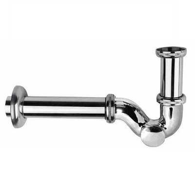 Röhrensiphon Abflussrohr Waschbecken Bidet Geruchsverschluss Mit Revisionsklappe - Bild 1 von 3