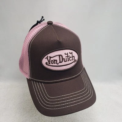 Gorra de camionero clásica Snapback marrón/rosa Von Dutch OSFA NUEVA CON ETIQUETAS  Foto 1 de 4