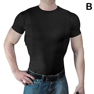 ConcealmentClothes Men’s Crew Neck Undercover- Concealed Holster Carry F1G0 chic - Image 1 of 4