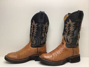 VTG WOMENS JUSTIN COWBOY SMOOTH OSTRICH BROWN BOOTS SIZE 5.5 B