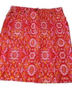 Jones New York Womens Skirt Size 6 Sport Orange Pink Pencil Stretch Split Hem - Picture 1 of 5