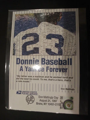 Don Mattingly Day U.S.P.S. EXTREMELY RARE Cancellation. READ DESCRIPTION - Image 1 of 3
