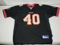 Mike Alstott #40 Tampa Bay Buccaneers Replica Football Jersey Reebok SZ XL black