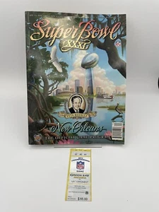 SUPER BOWL XXXI 31 Official Program + Authentic NFC Championship Ticket - Picture 1 of 4