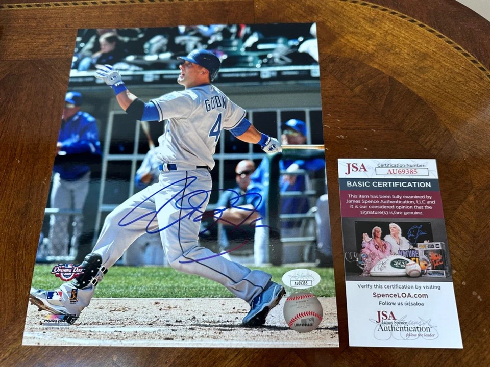 Official MLB Alex Gordon Signed 8x10 Photo Kansas City Royals JSA - Image 1 of 1