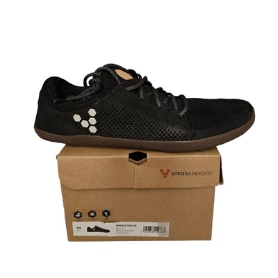 VivoBarefoot Men's Primus Trio M Black Mesh Leather Suede Shoes US 15 - Imagem 1 de 4