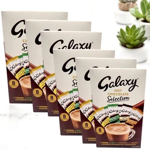 Galaxy Hot Chocolate Selection 8 x 25 g sobres caramelo menta chocolate y naranja - Imagen 1 de 25