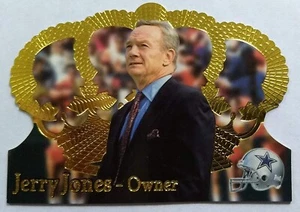 JERRY JONES, 1995 PACIFIC CROWN ROYALE ROOKIE CARD, GOLD #12, OWNER COWBOYS - Picture 1 of 2