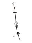 Scrolled Iron Floor Lamp, French Style No Shade 65” Tall