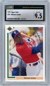 1991 Mazzo superiore Michael Jordan RC #SP1 CSG 9,5 rara carta baseball Michael Jordan - Foto 1 di 2