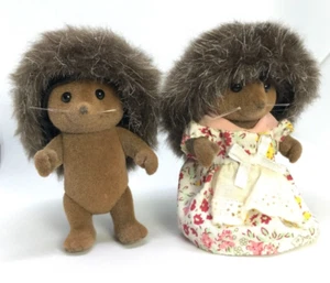 Sylvanian Families HEDGEHOGS by FLAIR with gripping hands & removable hair. RARE - Picture 1 of 4