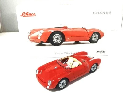 Porsche 550 A Spyder 1953-1957 Schuco 1:18 Rossa Rot GM Shop - Immagine 1 di 4