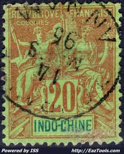 INDOCHINE TYPE GROUPE N° 9 AVEC OBLITERATION - Picture 1 of 2