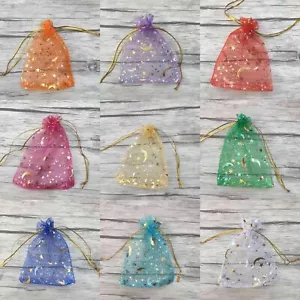 100 X Organza Wedding Party Favor Gift Bags Candy Sheer Bag Jewelry Pouches Set. - Picture 1 of 9