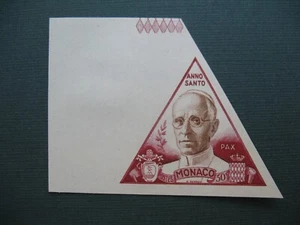 Monaco Essai de Couleur Non dentelé Inperf 1951 N° 354 Année Sainte Pie XII - Picture 1 of 2