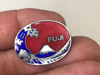 Vintage MT. Fuji Japan Souvenir Travel Pin Silver Tone with Enamel Surface