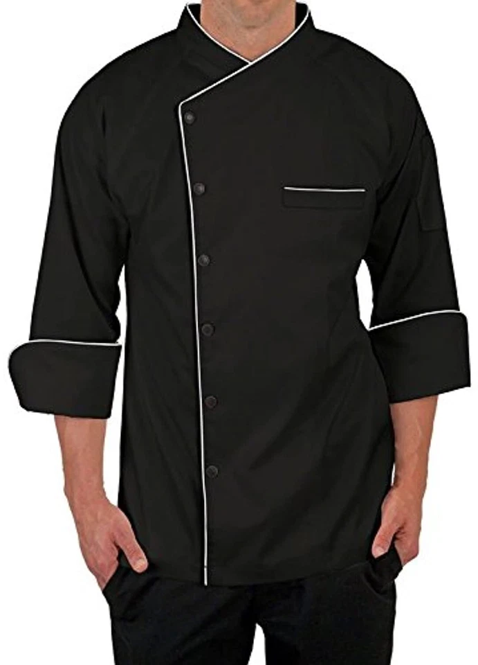 Chef Coat For Men Single Breast Jacket Kitchen Uniform Work Clothing - Image 1 of 4