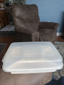 VTG Rubbermaid Vegetable & Dip Take Along 0833 Servin Saver Divided Tray & Lid  - Picture 1 of 6