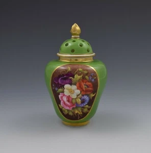 Fine Crown Derby King Street Porcelain Pot Pourri Vase & Cover Antique Royal - Picture 1 of 8