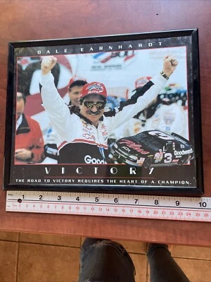 Dale Earnhardt Sr 3 Daytona 500 Victory Circle Picture Wood Frame 10”X8” Nascar - Image 1 of 4